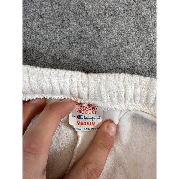 Vintage 90s Green Bay Packers NFL Sweat Shorts Mens Medium White Champion USA - Picture 4 of 6